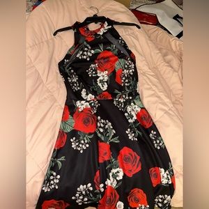 Black rose dress